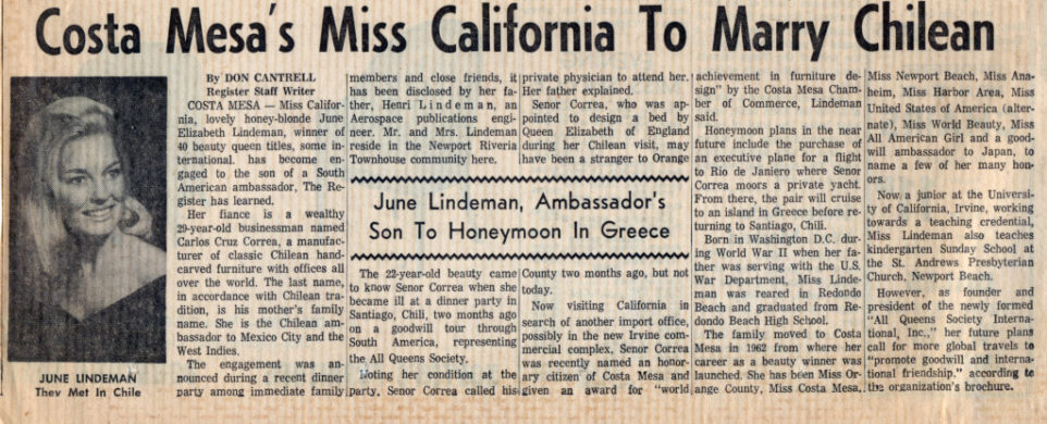 MISS CALIFORNIA TO MARRY